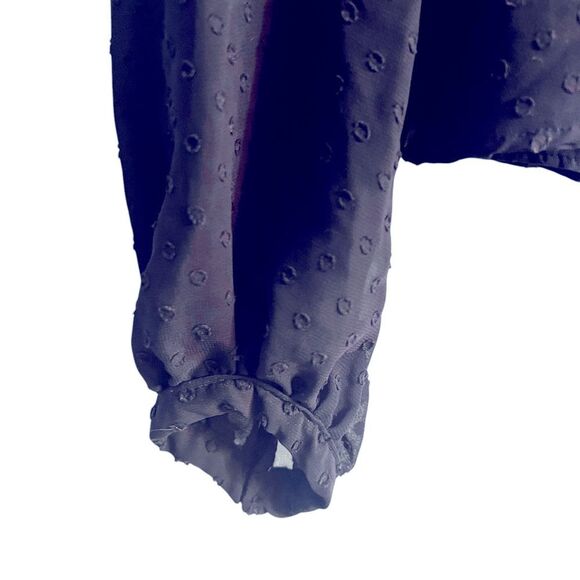 ZARA Navy Ruffle Top Women’s Sz X-Small NWT 🏷 trafaiuc collection - Picture 6 of 14